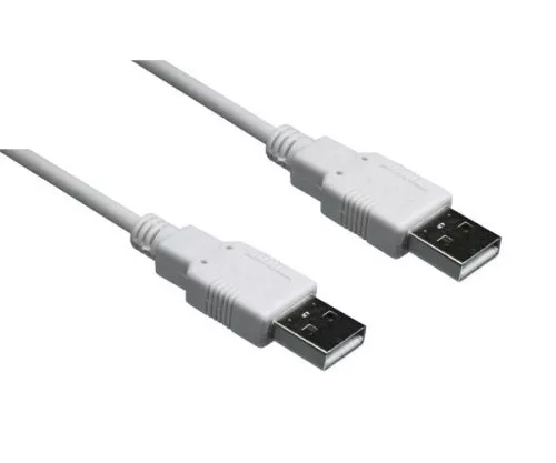 USB 2.0 highspeed Cable A male to male, white, 1,80m
