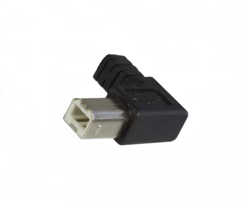 USB 2.0 Kabel A auf B St. links abgewinkelt, AWG 28/24, schwarz, Länge 0,50m