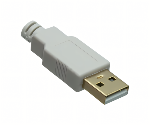 DINIC Rallonge USB 2.0 HQ A mâle vers A femelle, 28 AWG / 2C, 26 AWG / 2C, blanc, DINIC Polybag, longueur 2,00m