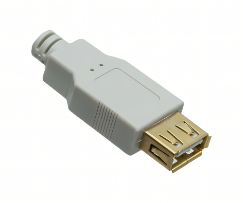 DINIC Rallonge USB 2.0 HQ A mâle vers A femelle, 28 AWG / 2C, 26 AWG / 2C, blanc, DINIC Polybag, longueur 2,00m