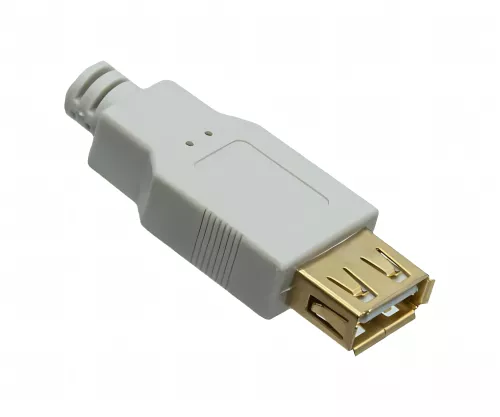 DINIC USB 2.0 HQ Verlängerung A Stecker auf A Buchse, 28 AWG / 2C, 26 AWG / 2C, weiß, DINIC Box mit Euroloch, Länge 2,00m