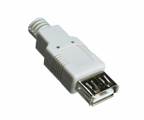 USB 2.0 Verlängerung A St. auf A Bu., UL 2725, 28 AWG/2C, 26 AWG/2C, grau, DINIC Polybag, Länge 3,00m