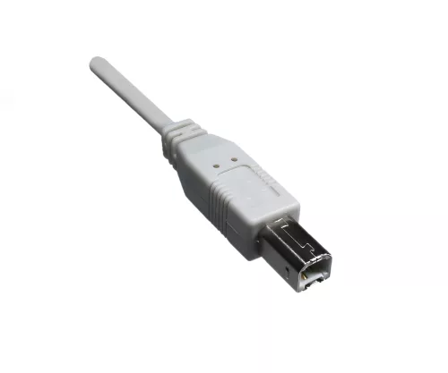 Cabo DINIC USB 2.0 ficha A para ficha B, 28 AWG / 2C, 26 AWG / 2C, cinzento, saco plástico DINIC, comprimento 3,00m