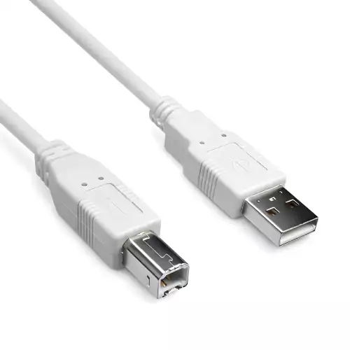 DINIC USB 2.0 kabel A-stekker naar B-stekker, 28 AWG / 2C, 26 AWG / 2C, grijs, DINIC polyzak, lengte 3,00m