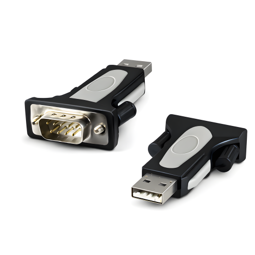 DINIC USB 2.0 Konverter USB auf seriell DB9, RS232 Adapter inkl. 0,80m USB Kabel