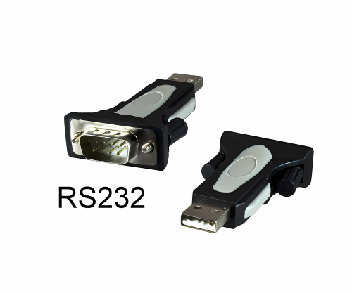 Convertor DINIC USB 2.0 USB la adaptor serial DB9, RS232, inclusiv cablu USB de 0,80 m