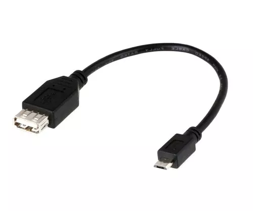USB Adapter A female to micro B male, OTG, 0,10m, blister