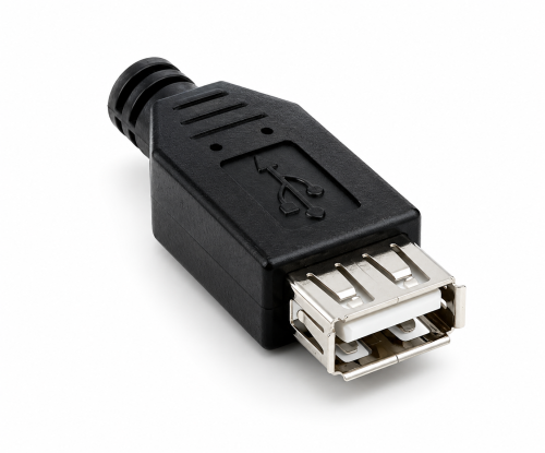 Adaptateur USB A femelle vers micro B mâle OTG, pour connexion à des appareils compatibles OTG, noir, 0,10m