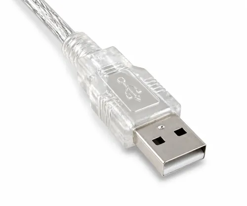DINIC USB 2.0 кабел, A щепсел към 5pin мини щепсел, AWG 28/26, прозрачен, 2.00m, DINIC Box