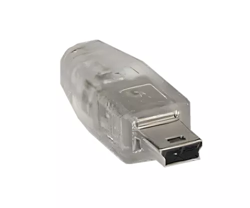 DINIC USB 2.0 cable, A plug to 5pin mini plug, AWG 28/26, transparent, 2.00m, DINIC Box