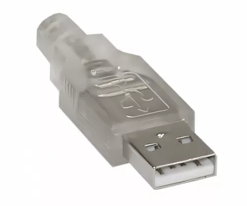 DINIC USB 2.0 cable, A plug to 5pin mini plug, AWG 28/26, transparent, 2.00m, DINIC Box