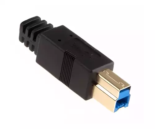 Cable USB 3.0 de conector A a conector B, contactos dorados, negro, 2,00 m, caja DINIC
