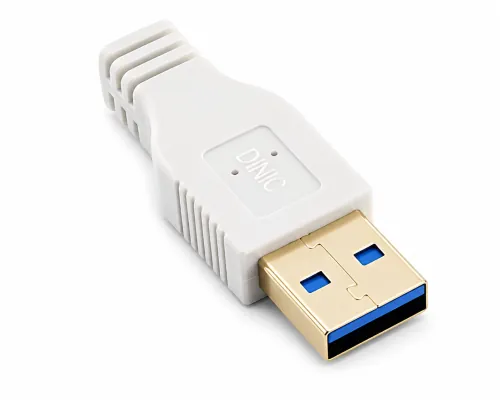 USB 3.0 кабел от щепсел A до щепсел B, позлатени контакти, бял, 2,00 м, пластмасова торбичка