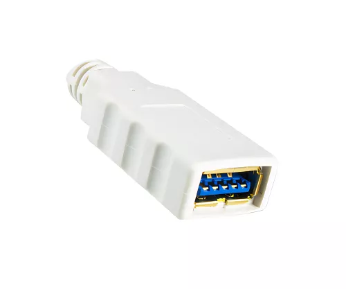 USB 3.0 extension, A plug to A socket, gold-plated contacts, white, 2.00m, polybag