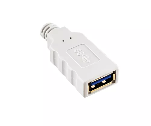 USB 3.0 pikendus, A-pistik A-pistikupesale, kullatud kontaktid, valge, 2,00m, polükott