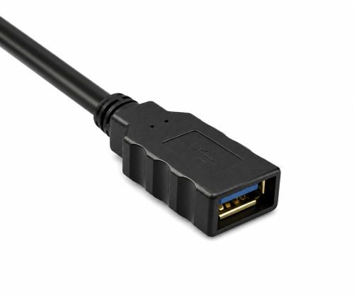 USB 3.0 Verlängerung, A Stecker auf A Buchse, vergoldete Kontakte, schwarz, 2,00m, DINIC Polybag