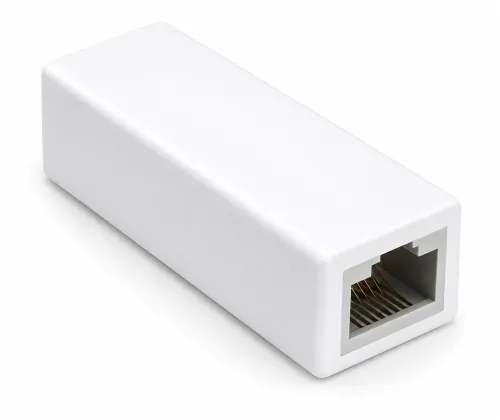 USB адаптер към Gbit LAN за MAC и PC, USB 3.0 (2.0) A щепсел към RJ45 гнездо, бял, полиетиленов плик DINIC