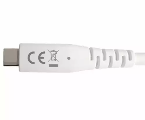 Kabel DINIC USB C 4.0, 240 W PD, 40 Gb/s, bílý, 0,5 m, typ C na C, vnější průměr 5,2 mm, TPE, čip E-Mark, krabička DINIC