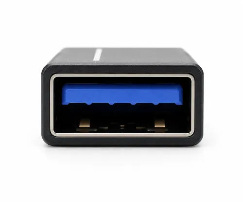 Адаптер, USB C щепсел към USB A гнездо, алуминиев, космическо сив