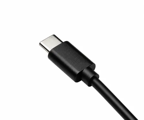 USB-C adapter C-tüüpi 3.0 A pistikupesale, OTG-võimeline, must, DINIC-karp koos Euro-auguga, 0,20m