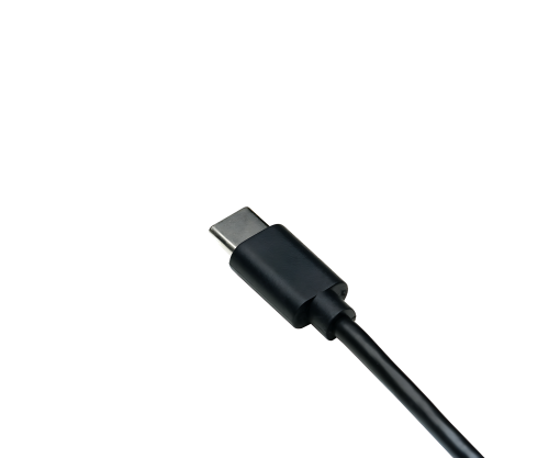 Adaptador USB-C tipo C para tomada 3,0 A, compatível com OTG, preto, saco plástico DINIC, 0,20 m