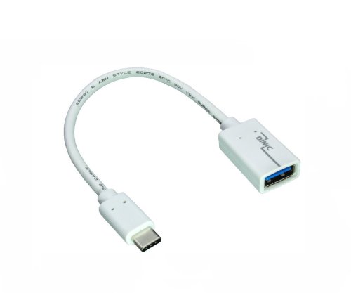 USB adapter type C St. to 3.0 A Bu, white, PB 0.20m, DINIC polybag