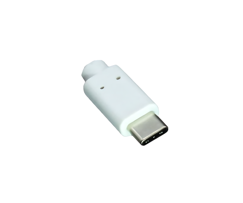 Adaptador USB-C tipo C para tomada 3,0 A, compatível com OTG, branco, 0,20 m, saco plástico
