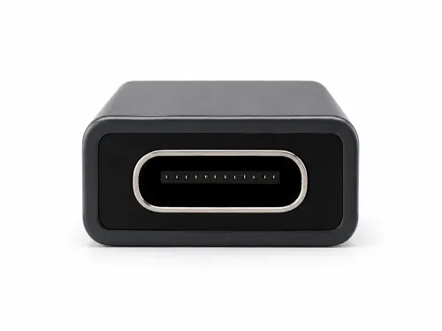 Adapter, USB A Stecker auf USB C Buchse Alu, space grau, DINIC Box