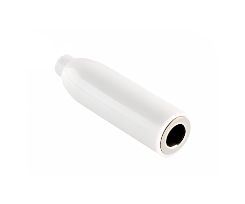 USB-C-sovitin 3,5 mm:n ääniyhteydelle (digitaalinen), piirisarjalla, valkoinen, DINIC-kotelo, jossa on euroreikä, pituus 13,5 cm