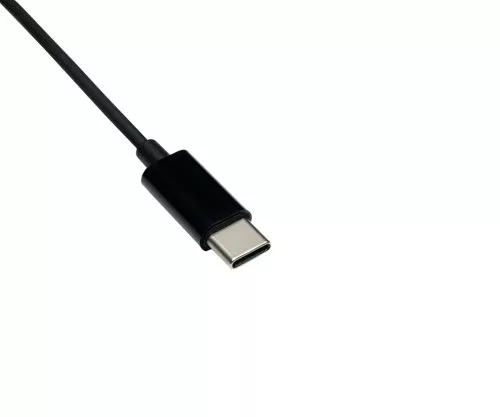 USB-C Adapter auf 3,5mm Audio (digital), weiß, mit Chipsatz, schwarz, DINIC Box