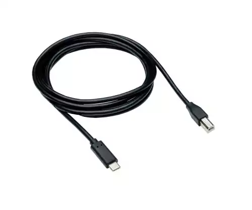 Kabel USB typ C na konektor USB 2.0 B, černý, krabička DINIC s eurootvorem, 1,00 m