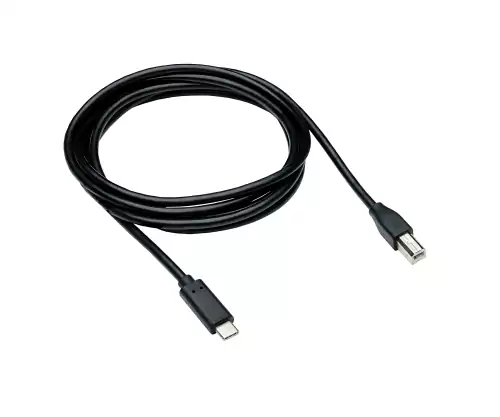 Kabel USB typ C na konektor USB 2.0 B, černý, krabička DINIC s eurootvorem, 1,00 m