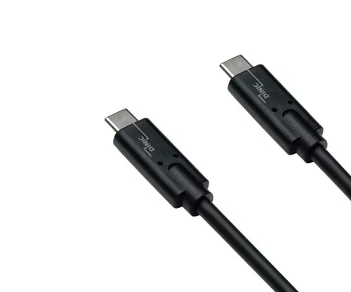 USB 3.2 cable type C to C male, supports 100W (20V/5A) charging, black, 0.50m, polybag