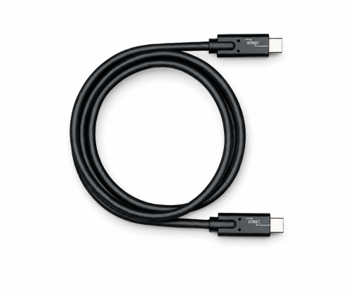 Câble de données et de charge USB 3.2, type C-C mâle, supporte une charge de 100W (20V/5A), noir, polybag, 1m