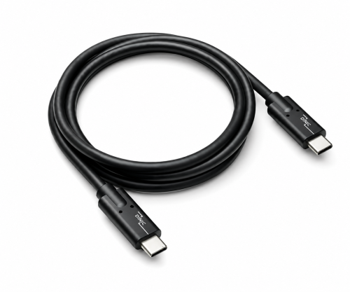 Câble de données et de charge USB 3.2, type C-C mâle, supporte une charge de 100W (20V/5A), noir, polybag, 1m