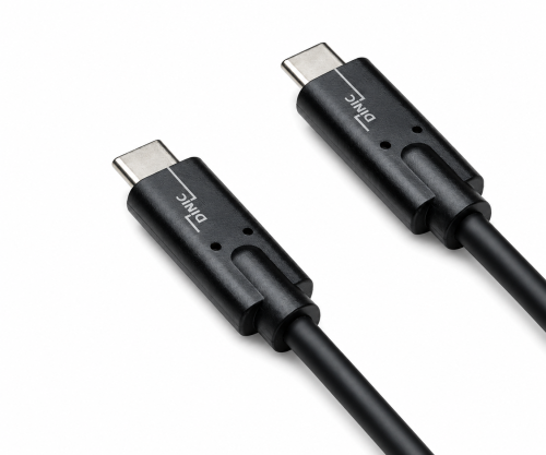 Câble de données et de charge USB 3.2, type C-C mâle, supporte une charge de 100W (20V/5A), noir, polybag, 1m