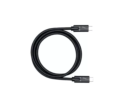 USB 3.2 cable type C to C male, supports 100W (20V/5A) charging, black, 1m, polybag