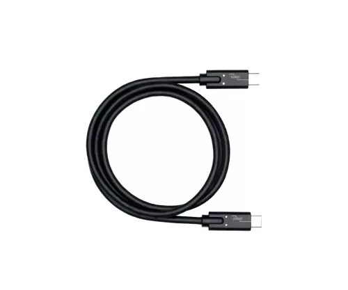 Kabel USB 3.2 tipa C z vtičem C, do 20 GBit/s in 100W (20V/5A) polnjenje, črn, 1m, polivinilasta vrečka