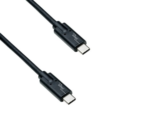 USB 3.2 cable type C to C male, supports 100W (20V/5A) charging, black, 2m, polybag