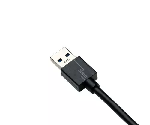 USB 3.1 kaapeli tyyppi C - 3.0 A pistoke, 5Gbps, 3A lataus, musta, 0.50m, DINIC Box -laatikko