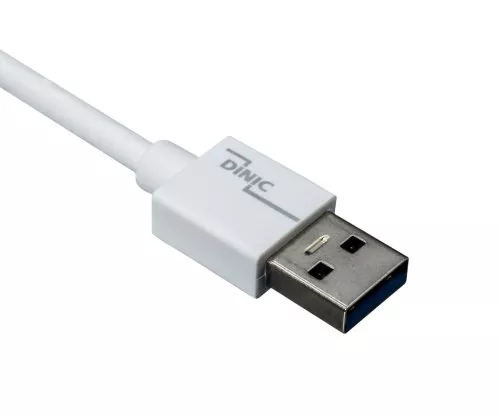USB 3.1 Kabel Typ C - 3.0 A , weiß, Box, 1m Dinic Box, 5Gbps, 3A charging