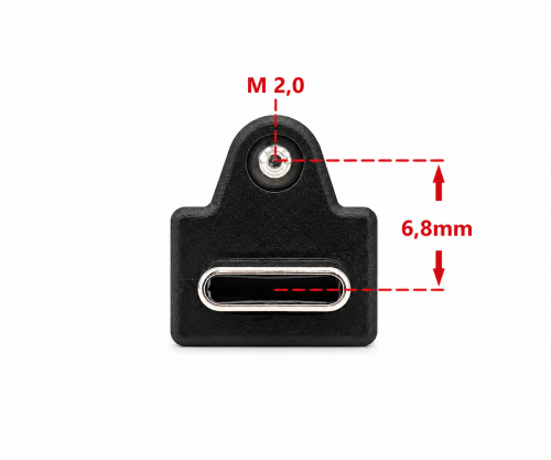 Καλώδιο USB 3.1 τύπου C+κλείδωμα - Καλώδιο USB 3.0 A, USB C-A με μηχανισμό κλειδώματος στο βύσμα τύπου C, μαύρο, 2m