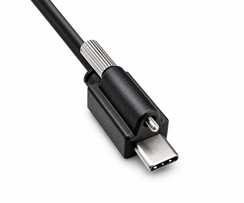 Καλώδιο USB 3.1 τύπου C+κλείδωμα - Καλώδιο USB 3.0 A, USB C-A με μηχανισμό κλειδώματος στο βύσμα τύπου C, μαύρο, 2m
