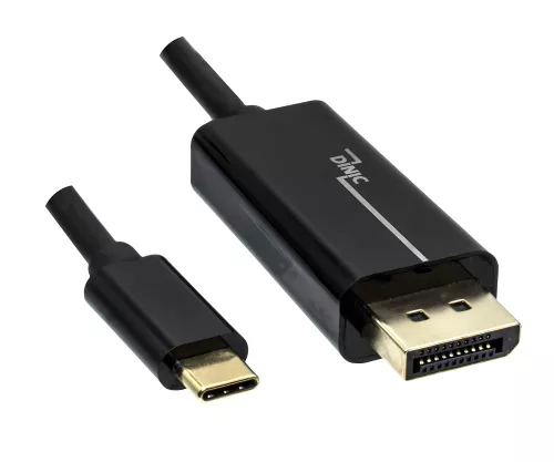 USB 3.1 Kabel Typ C Stecker auf DisplayPort Stecker, 4K*2K@60Hz, schwarz, DINIC Polybag, 2m USB 3.1 Kabel Typ C Stecker auf DisplayPort Stecker, 4K*2K@60Hz, schwarz, DINIC Polybag, 2m