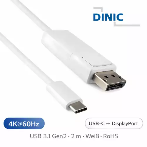 USB 3.1 Kabel Typ C Stecker auf DisplayPort Stecker