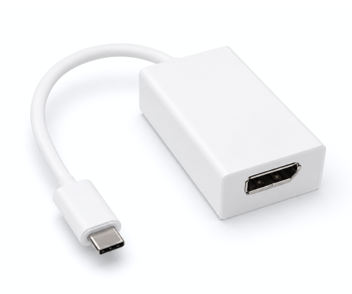 Adaptador DINIC USB-C / DisplayPort V2, conector USB 3.1 Gen.2 Tipo C para tomada DP, 4K a 60 Hz, branco