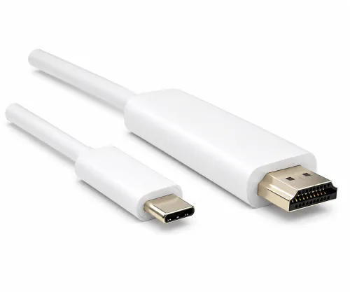 USB 3.1 kaabli tüüp C pistik HDMI pistik, 4K2K@60Hz, HDCP, HDR, valge, DINIC karp euro auguga, pikkus 1.00m