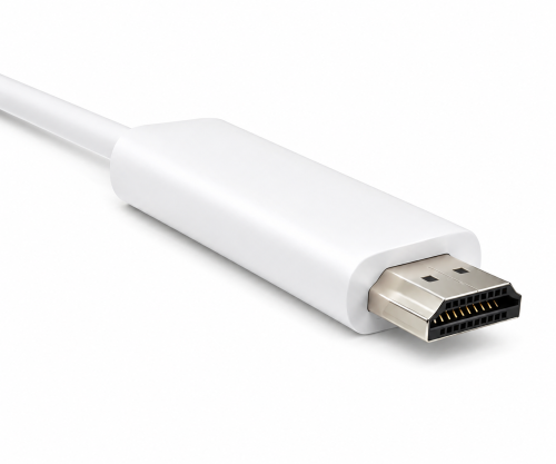 Cabo USB 3.1 com conector tipo C para conector HDMI, 4K2K a 60 Hz, HDCP, HDR, branco, caixa DINIC com orifício europeu, comprimento 1,00 m
