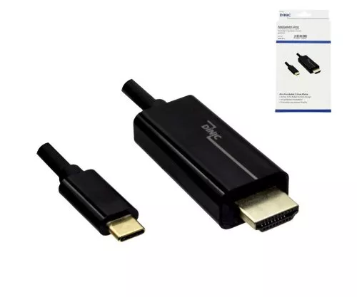 USB 3.1 kaapeli tyyppi C pistoke HDMI, 4K2K@60Hz, HDCP, HDR, musta, pituus 2.00m, laatikko