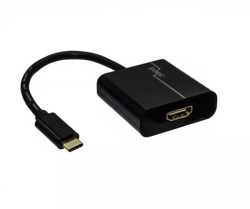 Adattatore da spina USB di tipo C a presa HDMI, 4K*2K@60Hz, HDR, nero, sacchetto di plastica